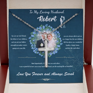 Personalized Gifts from Wife to Husband - Cross Pendant Necklace - To My Loving Husband