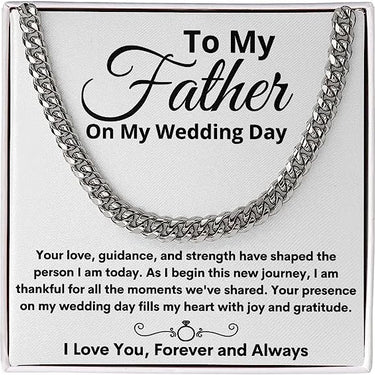 Simple Classic Necklace, Gift For Dad, Your wisdom and guidance have shaped me into the person I am today. Thank you for everything, Dad