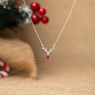 Personalized Gift For Wife - Reindeer Antler Necklace  - Merry Christmas Gift to My Wife