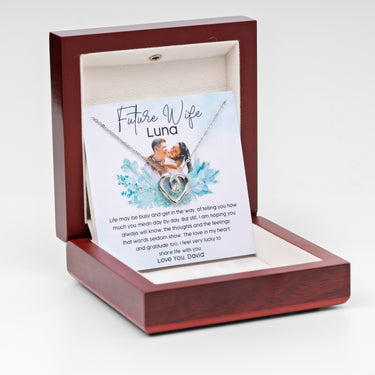 Personalized Gifts from Groom to Bride- Halo Heart - I Feel Very Lucky to Share Life with You