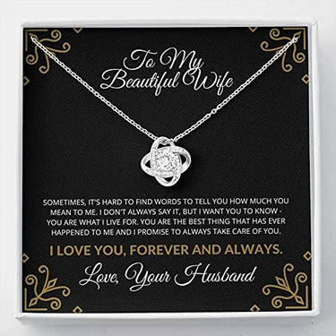 Love knot Necklace, Gift For Wife, On this special occasion, I want to remind you of how much you mean to me. Happy anniversary, my love