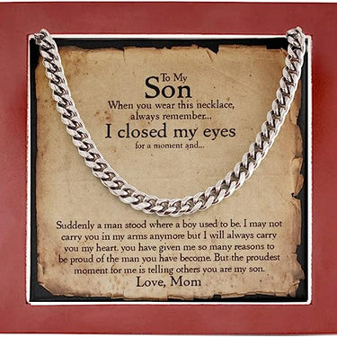 Simple Classic Necklace, Gift For Son, May this gift be a constant reminder of how much you are cherished