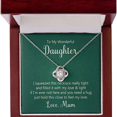 Love knot Necklace, GIFT FOR DAUGHTER, This gift is a reflection of the amazing person you are becoming. Keep shining, our daughter