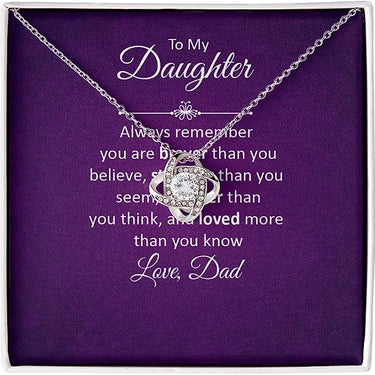 Love knot Necklace, GIFT FOR DAUGHTER, Love Family, May this gift be a small reflection of the beautiful soul you possess