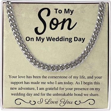 Simple Classic Necklace, Gift For Son, May this gift be a token of the love and pride we have for you