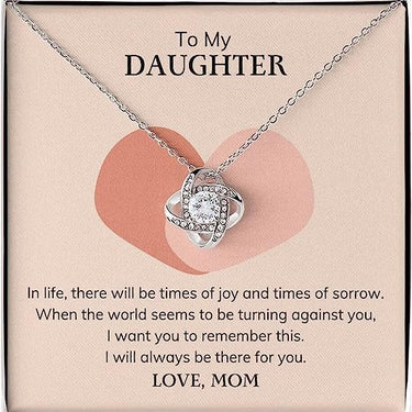 Love knot Necklace, GIFT FOR DAUGHTER, In every unwrapping, find a piece of our love for you.