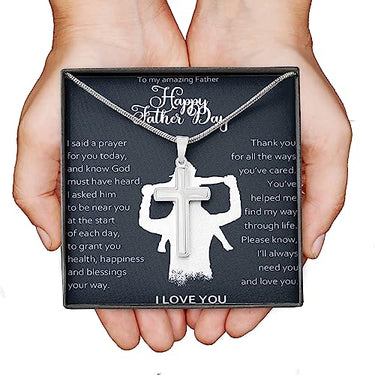 Cross Necklace, Gift For Dad, Your love is my greatest gift. I hope you enjoy this small present, Dad