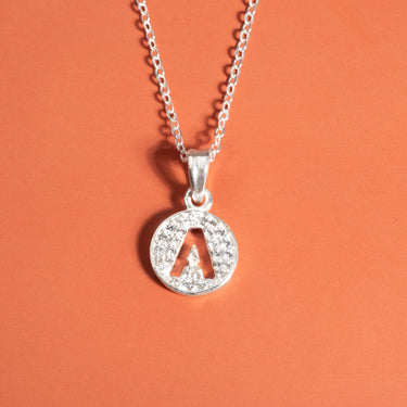 Initial Letter Charm Necklace