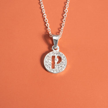 Initial Letter Charm Necklace