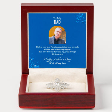 Personalized Gift For Dad - Lapel Pin the Flower in Four Brilliant Ways - Happy Father's Day! To my Dad, With All my Love.