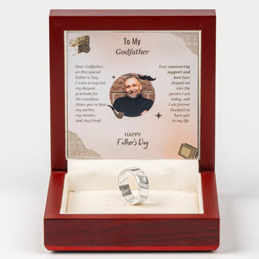 Personalized Gift For Dad - Faith of Strength Ring - Happy Father's Day! To my Godfather.