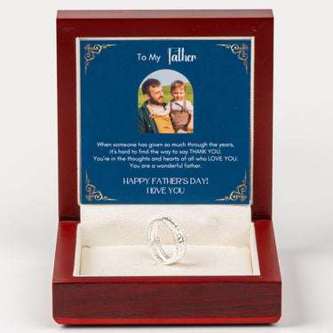 Personalized Gift For Dad - Contact Ring - Happy Father's Day! To my Father, It's Hard to Find the Way to say THANK YOU!