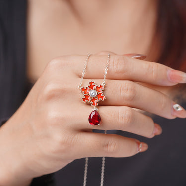 Ruby Snowflake 2 Necklace