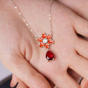 Ruby Snowflake 2 Necklace