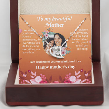 Personalized Gift For Mom - Forever Love Necklace - Happy Mother's Day, to My Beautiful Mother