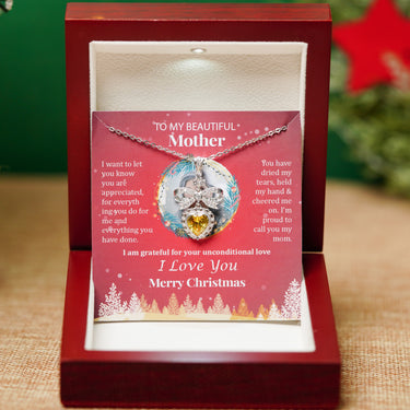 Personalized Gift For Mom -  Eternal Love Necklace - A Gift to Represent a Merry Christmas