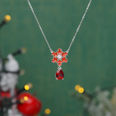 Ruby Snowflake 2 Necklace