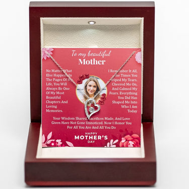 Personalized Gift For Mom - Forever Love Necklace - Happy Mother's Day 2, to My Beautiful Mother