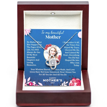 Personalized Gift For Mom - Love Knot Necklace - Happy Mother's Day 2, to My Beautiful Mother