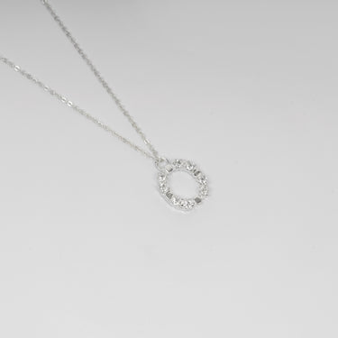 Crystal Circle Pendant Necklace