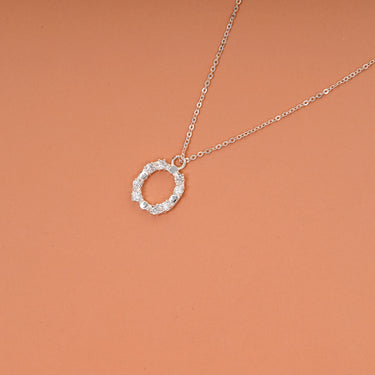 Crystal Circle Pendant Necklace