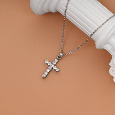 Personalized Gifts for Wife - Classic Cross Pendant Necklace - Happy Valentine's Day, Love You Forever and Always, Your Husband.