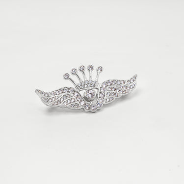 Sparkling Angel Wings Lapel Pin