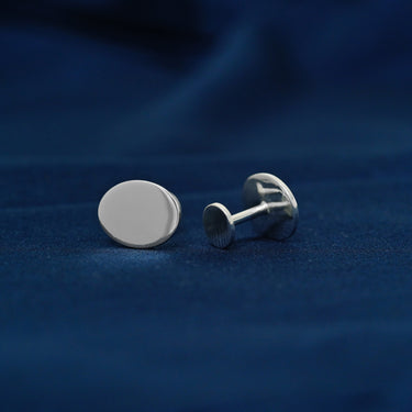 Sleek Oval Shine Cufflinks