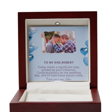 Personalized Gift from Groom to Parent - Sleek Oval Shine Cufflinks - Today Marks A Significant Step