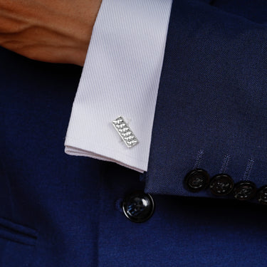 Geometric Weave Cufflinks