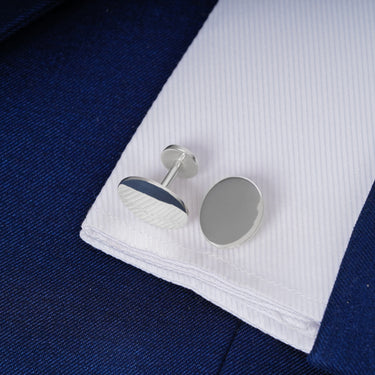 Sleek Oval Shine Cufflinks