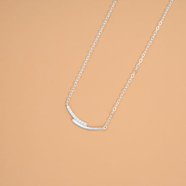 Curved Gem Connection Necklace