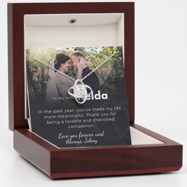 Personalized Gifts From Husband to Wife - Love Knot - First wedding anniversary gifts, To My Wife