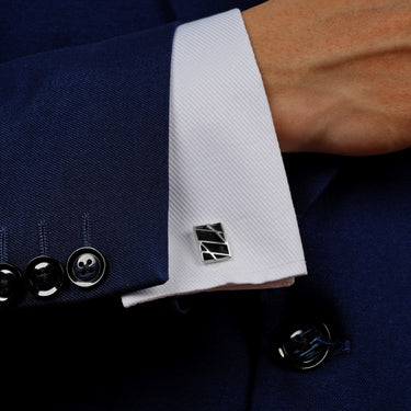 Personalized Gift from Wife to Husband - Black Lineage Links Cufflinks - First Weding Anniversary to Huband Gifts