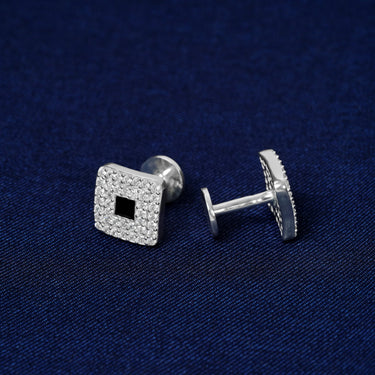 Personalized Gift from Girlfriend to Boyfriend - Square Gem Radiance Cufflinks - Love You Now And Forever