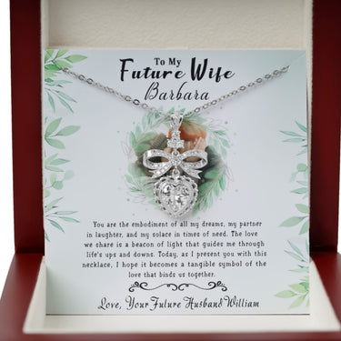 Personalized Gifts From Groom To Bride - Eternal Love Necklace - The Love We Share is a Beacon of Light that Guides me Through Life's Ups and Downs