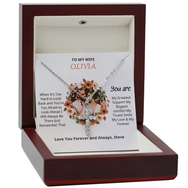 Personalized Gifts From Husband To Wife - Gemstone Initial Necklace - I Love You more than You'll Ever Know