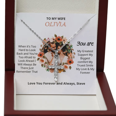 Personalized Gifts From Husband To Wife - Gemstone Initial Necklace - I Love You more than You'll Ever Know