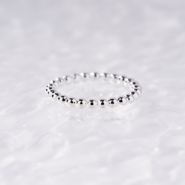 Sterling Silver Stackable Bead Ring