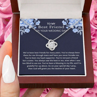 Personalized Gifts for Best Friends - Love Knot Necklace - We've been best friends for many years