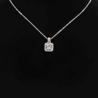 Square Rhinestone Zircon Necklace