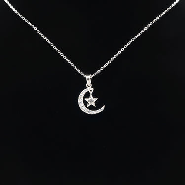 Crescent Moon & Star Necklace