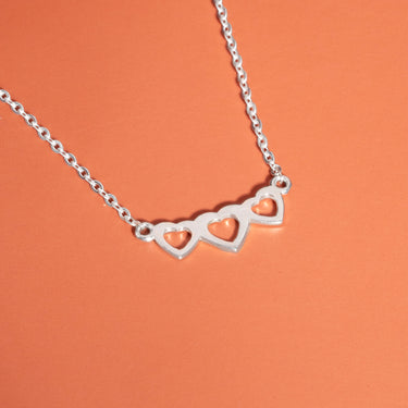 Tiny 3 Heart Necklace