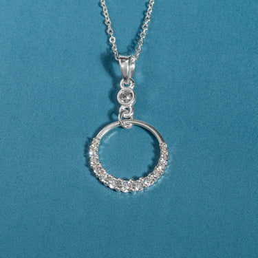 Round Hoop Dangle Necklace