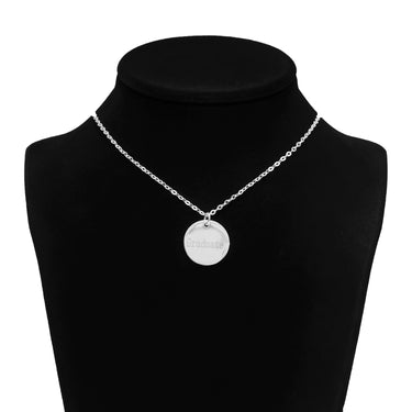 Graduation Engraved Circle Necklace