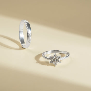 Sparkling Blossom Duo Ring