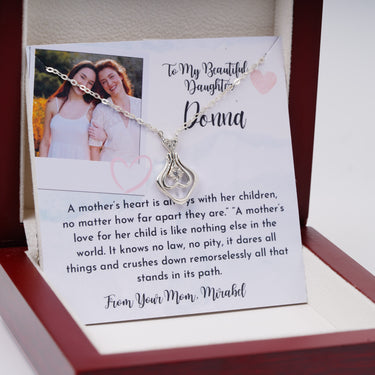 Personalized Gift from Parent to Bride - Upside Down Heart - A Mother's Love for Her Child