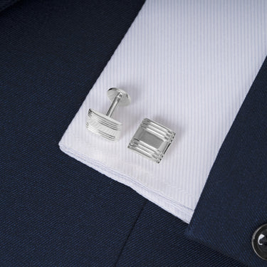 Personalized Gift from Wife to Husband - Stripe Symmetry Cufflinks - You Are Still As Romantic And Charming As You Were