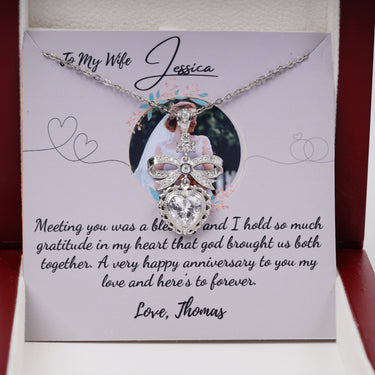 Personalized Gift from Husband to Wife - Eternal Love Necklace - Happy Anniversary To You My Love