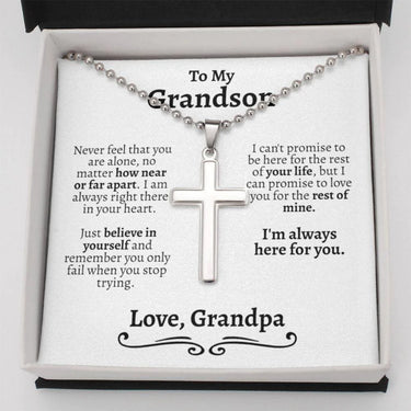 Grandson Necklace, Grandpa And Grandson, Keepsake Gifts For Grandson From Grandpa, Grandfather Grandson, Necklace For Grandson